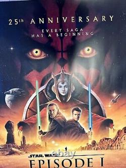 STAR WARS EPISODE 1 THE PHANTOM MENACE 25th Anniversary Original Quad Poster