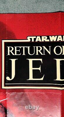 STAR WARS RETURN OF THE JEDI (1983) v. Rare original UK advance quad movie poster