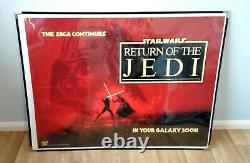 STAR WARS RETURN OF THE JEDI (1983) v. Rare original UK advance quad movie poster