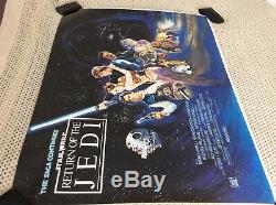 STAR WARS Return Of The Jedi Rare UK Quad Original Movie Poster Rolled 1983