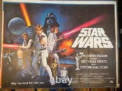 STAR WARS Style C Original UK Quad Film Poster Oscars 1977 Chantrell Artwork