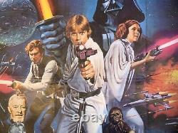 STAR WARS Style C Original UK Quad Film Poster Oscars 1977 Chantrell Artwork