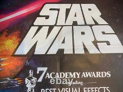 STAR WARS Style C Original UK Quad Film Poster Oscars 1977 Chantrell Artwork