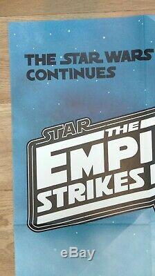 STAR WARS THE EMPIRE STRIKES BACK (1980) original UK quad movie poster Nr MINT