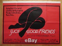 SUCH GOOD FRIENDS (1972) original UK quad film/movie poster, Saul Bass art, rare