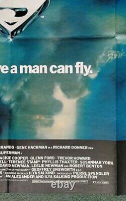 SUPERMAN (1978) original rare UK advance teaser quad movie poster Bob Peak art