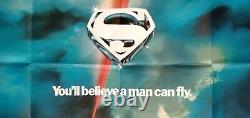 SUPERMAN (1978) original rare UK advance teaser quad movie poster Bob Peak art