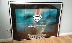 SUPERMAN (1978) original rare UK advance teaser quad movie poster Bob Peak art