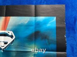 SUPERMAN THE MOVIE Original UK Quad Movie Poster Alternative Version