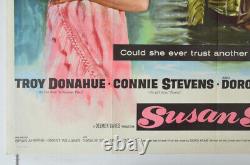 SUSAN SLADE (1961) Quad Movie Poster Troy Donahue Chantrell Artwork