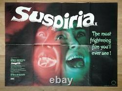 SUSPIRIA (1977) original UK quad movie poster a Dario Argento Giallo Horror