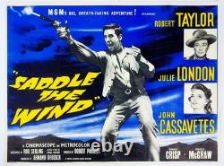 Saddle The Wind Original Uk Quad Movie Poster 1958 Robert Taylor