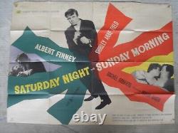 Saturday Night and Sunday Morning Original UK Quad Poster 1960