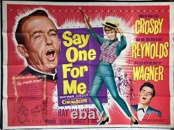 Say One for Me ORIGINAL Quad Movie Poster Bing Crosby Debbie Reynolds 1959