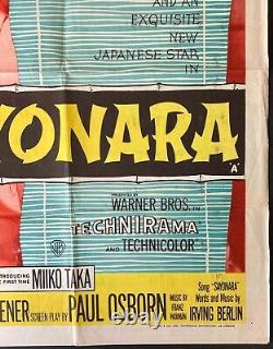 Sayonara Original Quad Movie Cinema Poster Marlon Brando Joshua Logan 1957