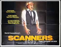 Scanners ORIGINAL Quad Movie Film Poster David Cronenberg Patrick McGoohan'81