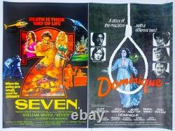 Seven / Dominique Original Uk Quad Double Bill Film Poster 1979/77