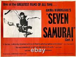 Seven Samurai 1970's RR Original Quad Film Poster Akira Kurosawa Toshirô Mifune