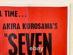Seven Samurai 1970's RR Original Quad Film Poster Akira Kurosawa Toshirô Mifune
