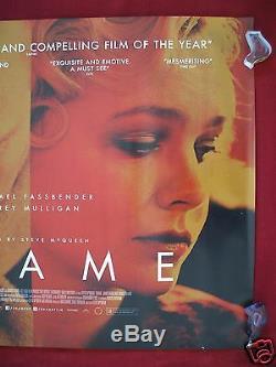 Shame 2011 Original British Quad Movie Poster Fassbender Mulligan D/s Nm