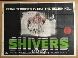 Shivers Original British Quad Cinema Movie Poster, David Cronenberg, Video Nasty