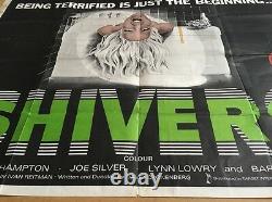 Shivers Original British Quad Cinema Movie Poster, David Cronenberg, Video Nasty