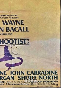 Shootist Original Quad Movie Cinema Poster John Wayne James Stewart 1976