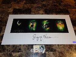 Sigourney Weaver Rare Signed Alien Quad Art Print Movie Poster Ripley COA 50/50