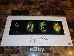 Sigourney Weaver Rare Signed Alien Quad Art Print Movie Poster Ripley COA 50/50