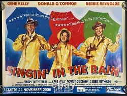 Singin' in the Rain Original Quad Movie Cinema Poster Gene Kelly 2000 BFI RR