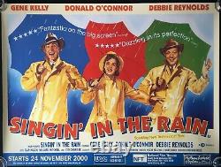 Singing in the Rain Original Quad Movie Poster Gene Kelly Musical BFI 2000RR