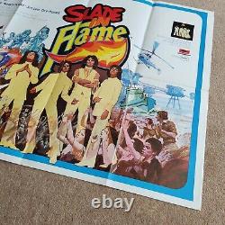 Slade in flame rare Original film poster uk quad 1970's