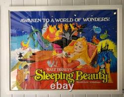 Sleeping Beauty ORIGINAL Quad Movie Poster Walt Disney Early Re-release