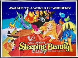 Sleeping Beauty ORIGINAL Quad Movie Poster Walt Disney Early Re-release