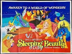Sleeping Beauty Original Quad Movie Poster Walt Disney Early Re-release