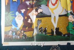 Snow White & The Seven Dwarfs(1937)quad Poster 1970 Rr- Graded Vg Rare