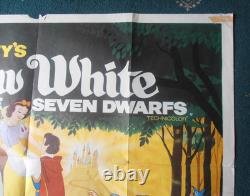 Snow White & The Seven Dwarfs(1937)quad Poster 1970 Rr- Graded Vg Rare