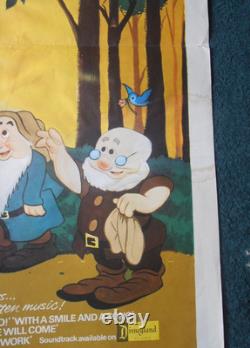 Snow White & The Seven Dwarfs(1937)quad Poster 1970 Rr- Graded Vg Rare