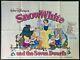 Snow White And The Seven Dwarfs Original Quad Movie Cinema Poster Disney Rr