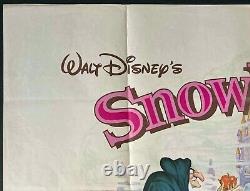 Snow White and the Seven Dwarfs Original Quad Movie Cinema Poster Disney RR