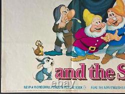 Snow White and the Seven Dwarfs Original Quad Movie Cinema Poster Disney RR
