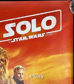 Solo A Star Wars Story ORIGINAL Quad Movie Poster Ron Howard 2018