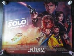 Solo, A Star Wars Story, Original Quad Poster 2018 Star Wars Uk Movie Poster