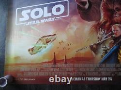 Solo, A Star Wars Story, Original Quad Poster 2018 Star Wars Uk Movie Poster