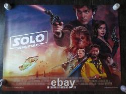 Solo, A Star Wars Story, Original Quad Poster 2018 Star Wars Uk Movie Poster