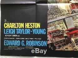 Soylent Green Original UK Movie Quad Poster 1973 Charlton Heston, John Solie Art