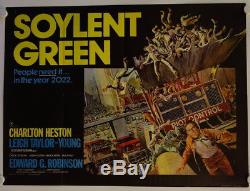 Soylent Green original release british quad movie poster