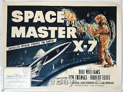 Space Master X-7 UK (English) Quad LINEN BACKED (1958) Original Film Poster