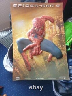 SpiderMan 2 Movie 3D Banner 40 28 ORIGINAL UK Cinema Poster (MINT)