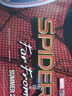 Spiderman far from home Fully Signed Quad Poster